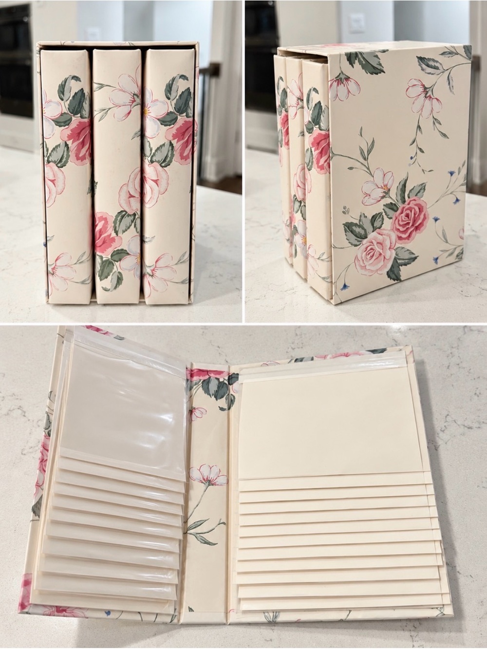 Vintage Floral Photo Album | Pink Rose Cottagecore Scrapbook